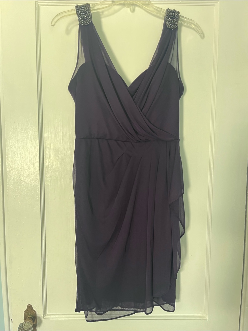 Scarlett Nite Plum Chiffon Cocktail Dress
